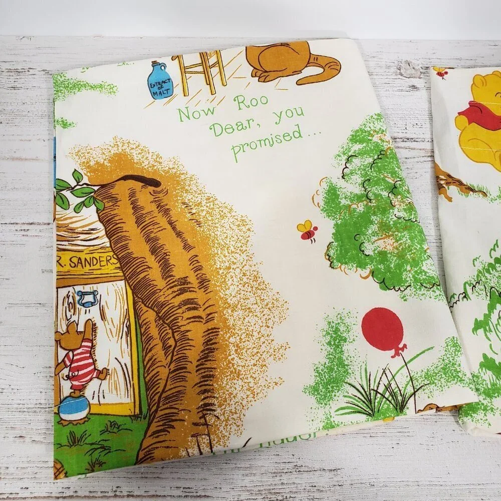 Vintage Disney Winnie the Pooh Curtain Panels